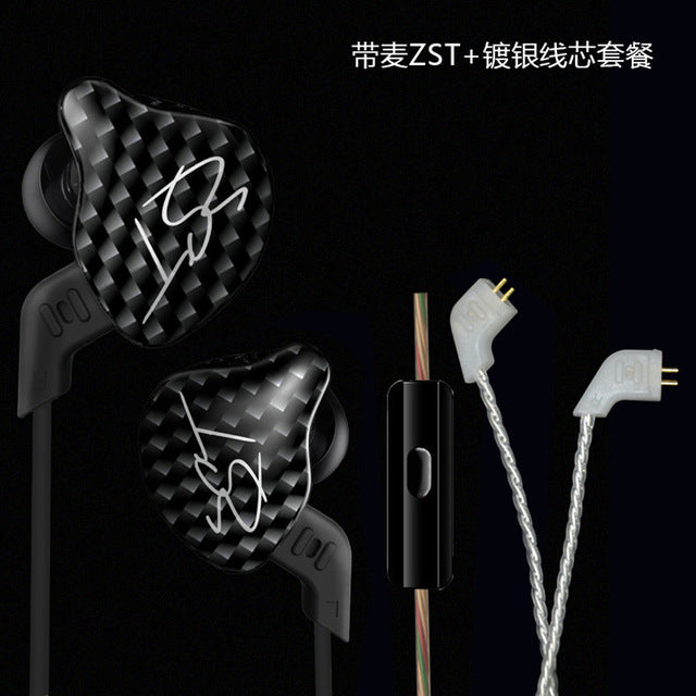 Original KZ ZST Colorful BA+DD In Ear Earphone